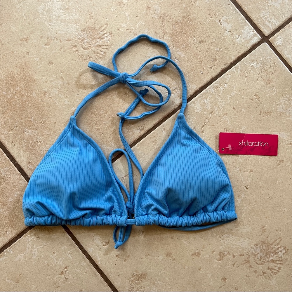 Xhilaration New Ribbed Triangle Bikini Top